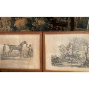 Pair Of Hunting Engravings After Carl Vernet