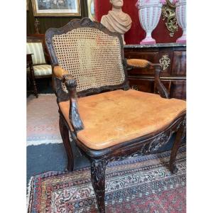 Regency Period Natural Wood Armchair