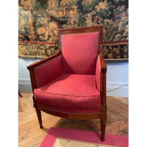 18th Century Mahogany Bergère Chair From The Directoire Period