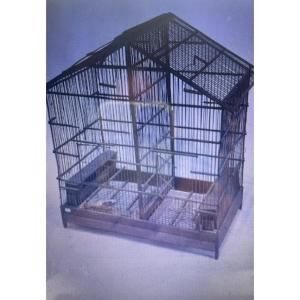 Wood And Metal Birdcage From The 1900s