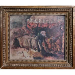 Joseph Milon (1868-1947) Oil On Panel