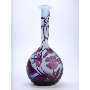 Emile Gallé (1846-1904) Art Nouveau Period Soliflore Vase 1900 
