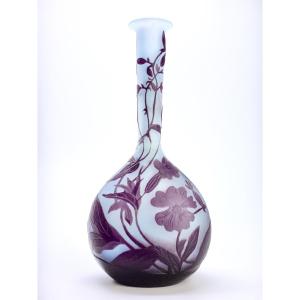 Emile Gallé (1846-1904) Art Nouveau Period Soliflore Vase 1900