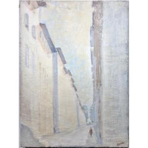 Cecil Michaelis ( 1913-1997 ) Oil On Canvas Signed “ La Rue Cardinale à Aix En Provence ”