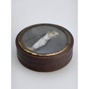Box Decorated With A Miniature Portrait, Late 18th Century Directoire Period, In Need Of Restoration