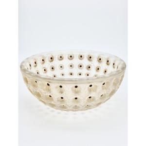 René Lalique Nemours Bowl Signed And Numbered No. 404 First Edition Produced Circa 1929