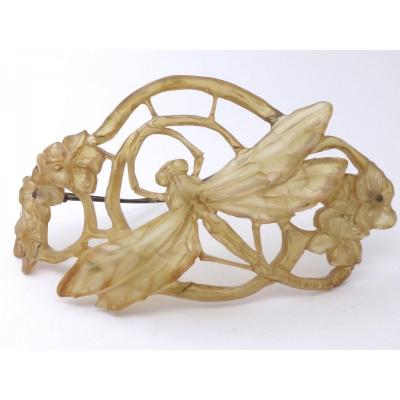 Lucien Gaillard (1861-1933) Art Nouveau 1900 Dragonfly Hair Barrette