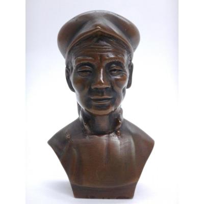 Hanoi School Maoist Bronze Bust Vietnam Twentieth Time