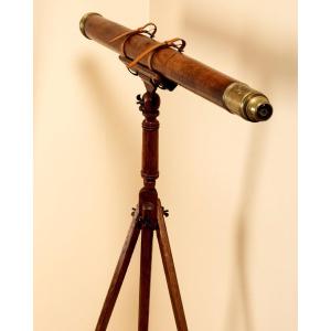 XIXth Century Terrestrial Spotting Scope With Stand