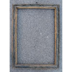 Old Large Frame In Carved And Patinated Wood 18th 124*89.5 Cm