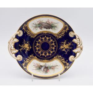 Dish With Handle In Sèvres Porcelain 1782 Decor By Jean Louis Morin