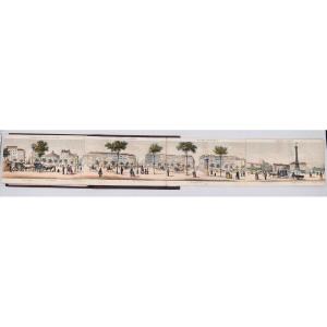 Panorama The Boulevards Of Paris Around 1855 Paul Lancel Printer Lemercier