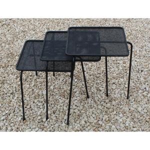 3 Soumba Nesting Tables By Mathieu Matégot Circa 1953