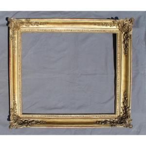 Large Antique Frame In Carved Gilded Wood Antique Frame 19th Century