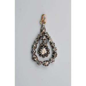 Antique Gold, Silver And Rose-cut Diamond Pendant, Early 19th Century