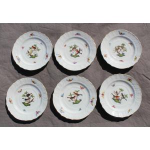Herend Rothschild 6 Porcelain Bowls 15.5 Cm