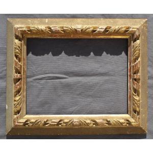Antique Wooden And Gilt-studded Frame, 19th Century, Louis XVI Style