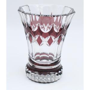 Val Saint Lambert Crystal Vase Model Lubo H = 21 Cm