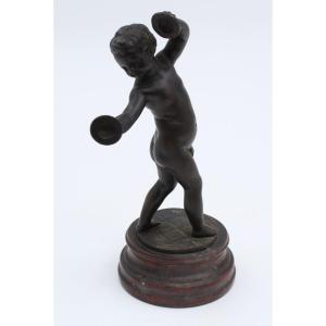Clodion, 19th-century Bronze Sculpture Of A Child / Dancing Putti