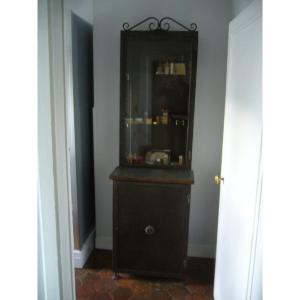 Pair Of Steel Pharmacy Cabinets