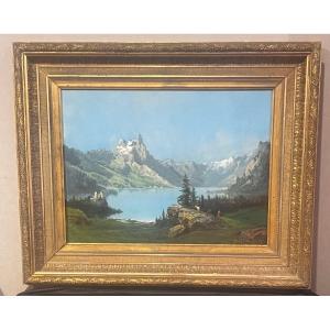 The Mountain Lake By Théodore Lévigne