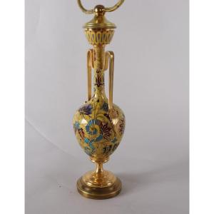 Lampe En Bronze Cloisonné De La Maison Barbedienne