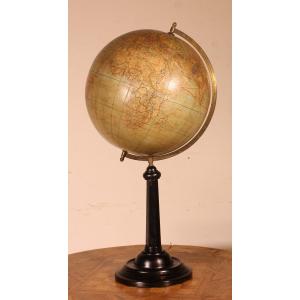 Large Terrestrial Globe From Handels Und Verkehrsglobus 69cm High