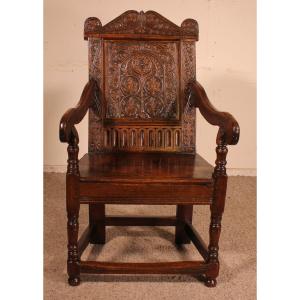 Charles I Joined Oak Armchair - Early 17th Century