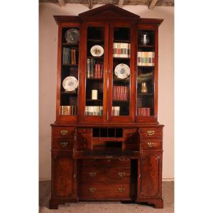 Mahogany Showcase Cabinet  Or Library From The 18th Century