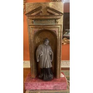 Niche In Gilt Wood From The 17th Century