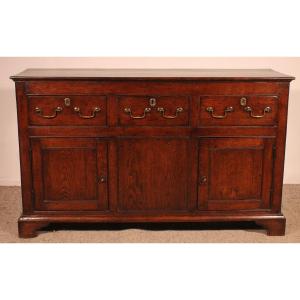3 Drawers Dresser Base In Oak - 18th Century