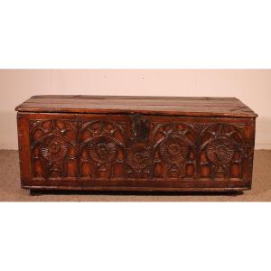 Gothic Period Oak Chest 15 Century