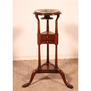 18th Century Mahogany Barber' Table Or Pocket Emptier