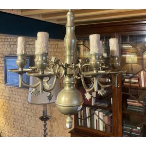 Renaissance Style Chandelier In Bronze With 6 From The 19 Century