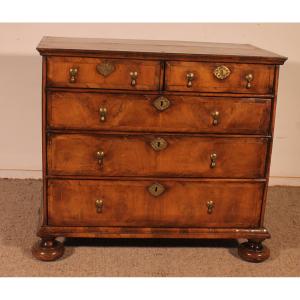 17th Century William And Mary Walnut Chest Of Drawers