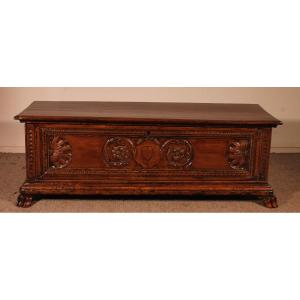 Italian Renaissance Walnut Chest - Circa 1600