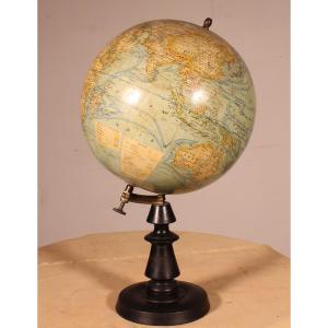 Terrestrial Globe By J. Forest Paris From The Early 20th Century