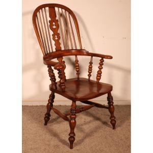 19th Century Windsor Oak Armchair