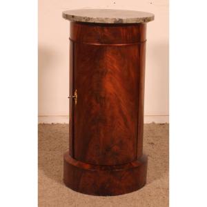 Large Sonno Bedside Table In Flamed Mahogany From The Empire Period Early 19 Century