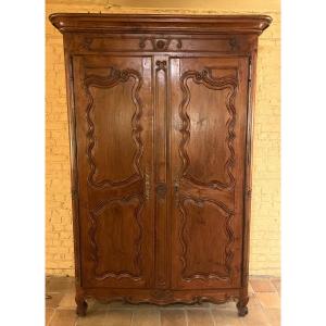 Louis XV Walnut Wardrobe - 18th Century