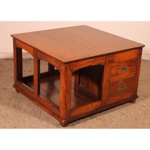 Campaign Or Marine Style Coffee Table Or Side Table - England