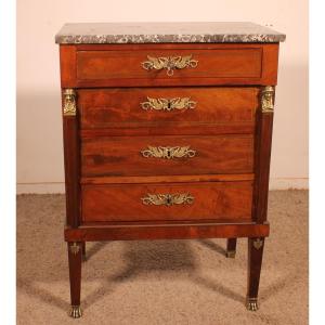 Small Mahogany Empire Style Commode