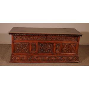 18th Century Catalan Chest With Small Door