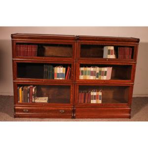 Pair Of Globe Wernicke London Oak Bookcases Circa 1900