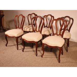 A Set Of 6 Napoleon III Period Chairs