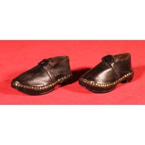 Children's Leather Clogs Shoes - 18th Century