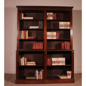 Large Open Bookcase In Mahogany - 18th Century Georgian Period