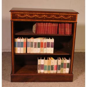 Open Bookcase In Mahogany And Inlays
