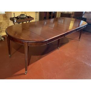 Louis XVI Extendable Mahogany Dining Table With A Frieze-19° Century