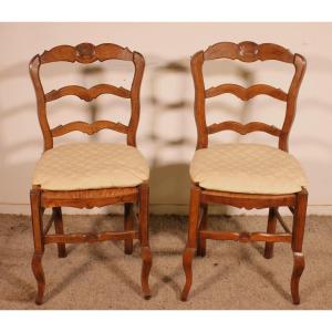 2 Oak Chairs Circa 1900